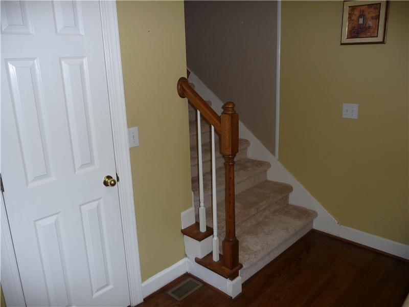 Pajama staircase off kitchen.