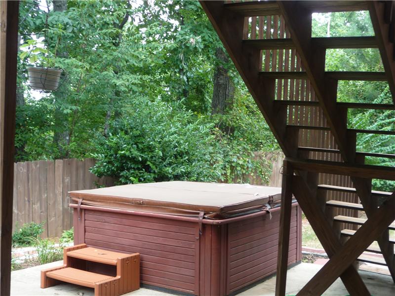 The hot tub stays!