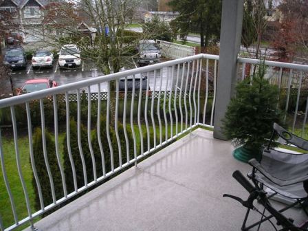 Covered balcony upstairs