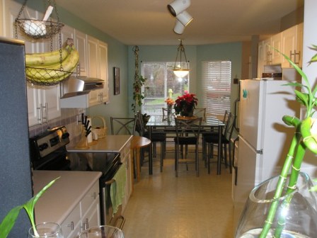 Kitchen showing eating area